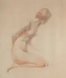 A female nude by Herbert James Gunn, pencil, sold Mar 2024