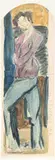 Self portrait by Sven Berlin, 1947, Pencil and watercolour, offered Mar 2024