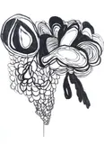 Fleur du mal by Anne-Lise Coste, ink on paper, offered Mar 2024