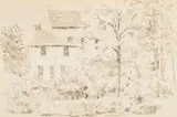 House by the water's edge by Roger Fry, Ink, sold Mar 2024