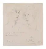 Was this the face that launched ten thousand ships ? by Augustus John, Pencil, sold Mar 2024