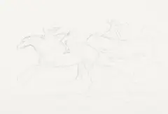 Neck and neck by John Skeaping, Pencil, sold Mar 2024