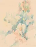 Study of flowers by Pavel Tchelitchew, Pastel and pencil, sold Mar 2024