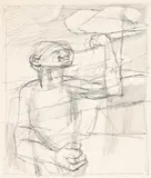 Standing man by Keith Vaughan, Pencil and wash, offered Mar 2024