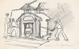 Muirway down, 5th part of flywheel by Keith Vaughan, Pencil, sold Mar 2024