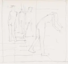 Study for blue towel by Euan Uglow, Pencil, sold Mar 2024