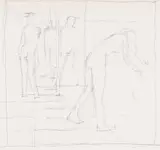 Study for blue towel by Euan Uglow, Pencil, sold Mar 2024