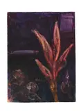 Untitled (foliage) by Halima Nalecz, 1968, Monotype with hand-colouring, sold Mar 2024