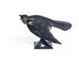Carrion crow by Geoffrey Dashwood, Bronze with a green/black patina, offered Mar 2024