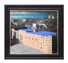 The playhouse cinema at leith walk by Louis Sinclair McNally, Oil on canvas, framed and glazed, sold Mar 2024
