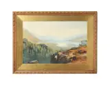 Lake wakatipu by William Joseph Wadham, Watercolour, sold Mar 2024