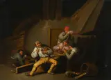 Figures in a tavern by Anthonie Victoryns, Oil on panel, offered Feb 2024