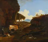 Landscape with peasants at spring by Adam Pynacker, Oil on panel, sold Feb 2024