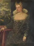 Portrait of rita bellesi by Francesco Montemezzano, Oil on canvas, sold Feb 2024