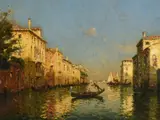 Golden glory, venice by Antoine Bouvard Senior, Oil on canvas, sold Feb 2024