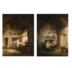 Untitled by Nicholas Condy, Oil on panel, a pair Singed and dated '1830', sold Feb 2024