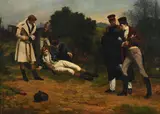 1880 by Thomas Davidson, Oil on canvas, sold Feb 2024