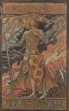 Sarah bernhardt as jeanne d'arc by Eugene Grasset, Oil on paper, sold Feb 2024