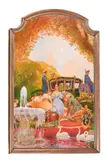 L'arrivée de la princesse by Gaston La Touche, Oil on cradled panel, painted on gold ground, sold Feb 2024