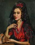Magda by George Owen Wynne Apperley, Oil on canvas, sold Feb 2024