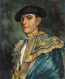 Moreno de granada by George Owen Wynne Apperley, Oil on canvas, sold Feb 2024