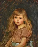 A portrait of a young girl by John William Waterhouse, Oil on canvas, sold Feb 2024
