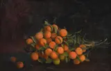 A branch of clementines by H. Bourgault, Oil on canvas laid down on board, sold Feb 2024
