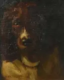 Study of a spaniel by Henry Merchant, Oil on board, sold Feb 2024