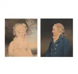 Portraits of frederick and ellen ray of abingdon by John Downman, Watercolour and pencil, offered Feb 2024
