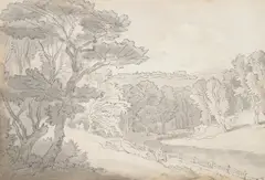 Fordland devon by John White Abbott, Pen, ink and wash, sold Feb 2024