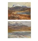 Ben nevis; and a highland landscape by Colin Bent Phillip, Watercolour, a pair, sold Feb 2024