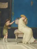 Pompeian scene by Augustus Jules Bouvier, Watercolour Singed and dated '1872', sold Feb 2024