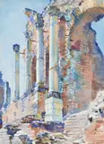 Taormina by George Owen Wynne Apperley, Watercolour, sold Feb 2024