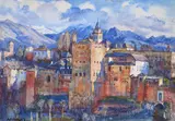 The alhambra from san nicolas by George Owen Wynne Apperley, Watercolour, sold Feb 2024