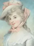 Portrait of a lady with a bonnet by Ozias Humphry, Pastel, offered Feb 2024