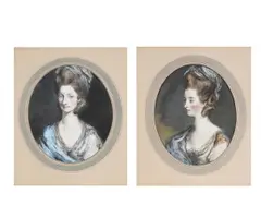 Untitled by Daniel Gardner, Pastel and gouache on paper, a pair, offered Feb 2024