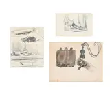 The artist infront of his easel by Jean Louis Ernest Messonier, Pencil on paper, sold Feb 2024