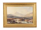 Mountainous landscape by J. Syer, Watercolour, sold Feb 2024