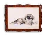 Study of a pekinese dog by Kurt Meyer-Eberhardt, Watercolour and bodycolour on paper, sold Feb 2024