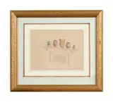 A study of attic vases on a shelf by Gertrude Jekyll, ink and watercolour, sold Jan 2024