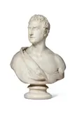 A carved marble bust of lord castlereagh by Francis Legatt Chantrey, 1828, sculpture, sold Jan 2024