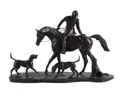 A cold cast bronze group by David Geenty, BRONZE, sold Jan 2024