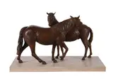 A bronze group of two ponies by Sukey Erland, BRONZE, sold Jan 2024