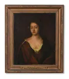 Portrait of margaret carter by S. A. Harding, Oil on canvas Extensively inscribed, sold Jan 2024