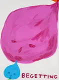 Begetting by David Shrigley, Acrylic on paper, sold Dec 2023