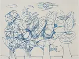 Untitled by Avinash Chandra, Pen and ink with purple wash, offered Dec 2023