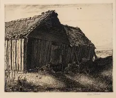 Warning Camp by Graham Sutherland, Etching, sold Dec 2023
