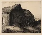 Warning Camp by Graham Sutherland, Etching, sold Dec 2023