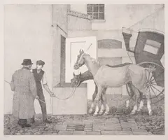Crocks by Robert Bevan, Lithograph, sold Dec 2023