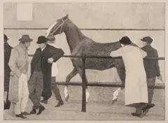 The Horse Dealers by Robert Bevan, Lithograph, sold Dec 2023